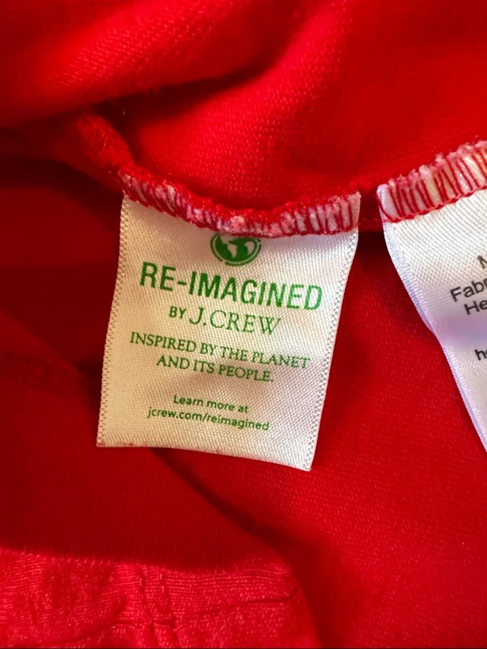 J. Crew Red New York Crew Pocket Logo Tee